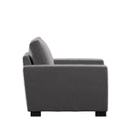 Chaise rembourrée en plumes et duvet, double face en tissu gris