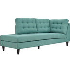 Chaise longue rembourrée en tissu Impératrice