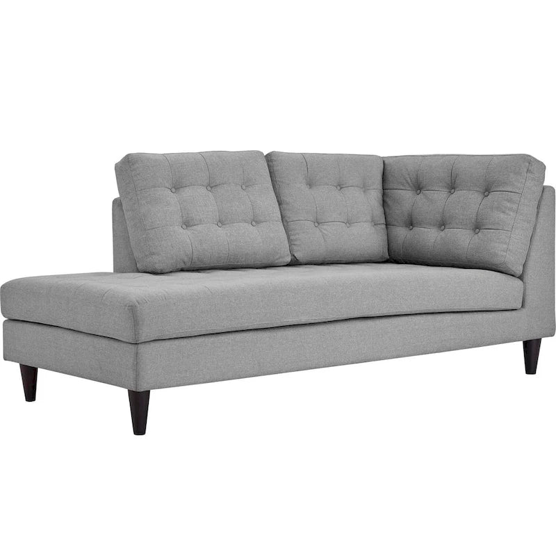 Chaise longue rembourrée en tissu Impératrice
