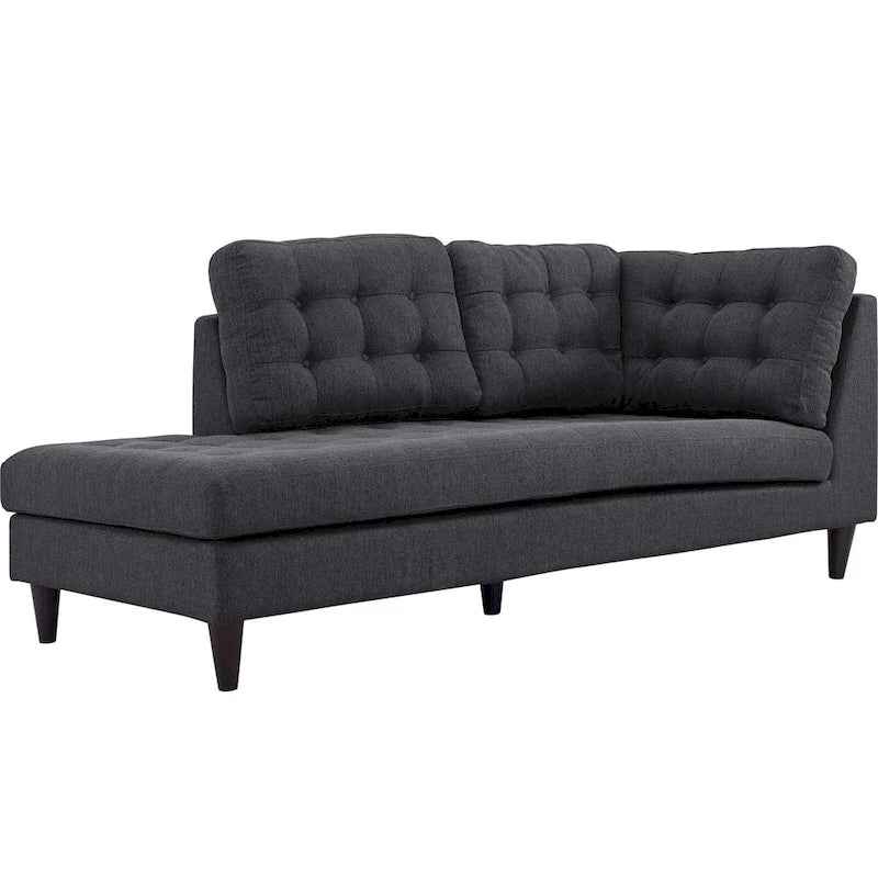 Chaise longue rembourrée en tissu Impératrice