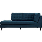 Chaise longue rembourrée en tissu Impératrice