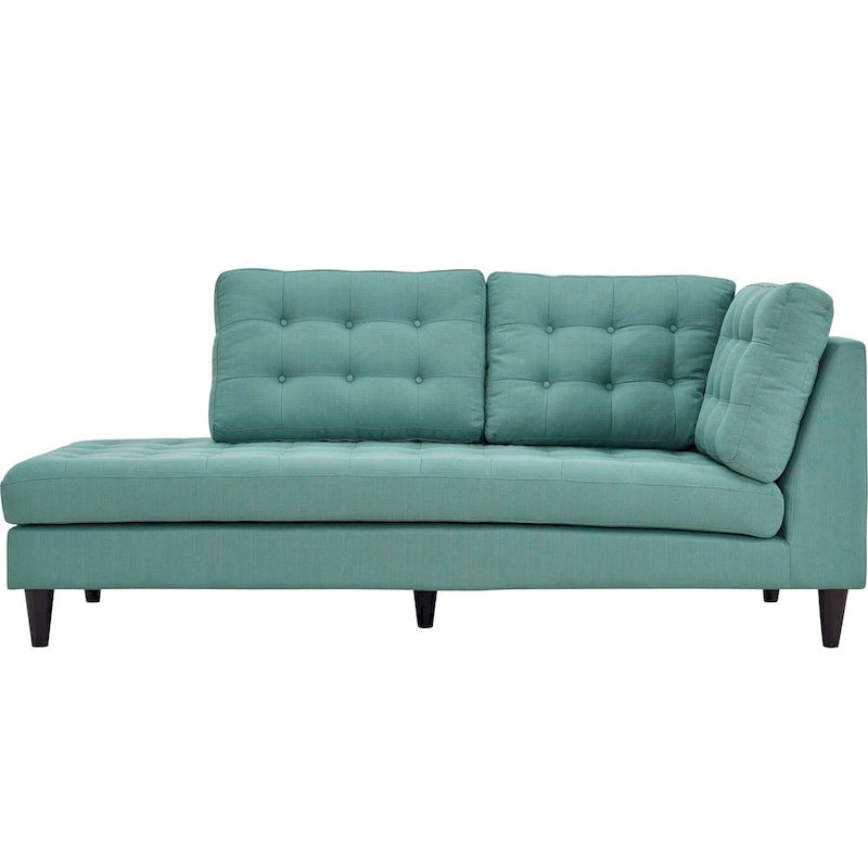 Chaise longue rembourrée en tissu Impératrice