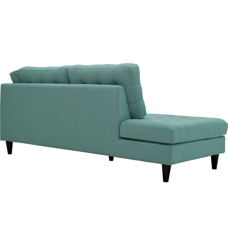 Chaise longue rembourrée en tissu Impératrice