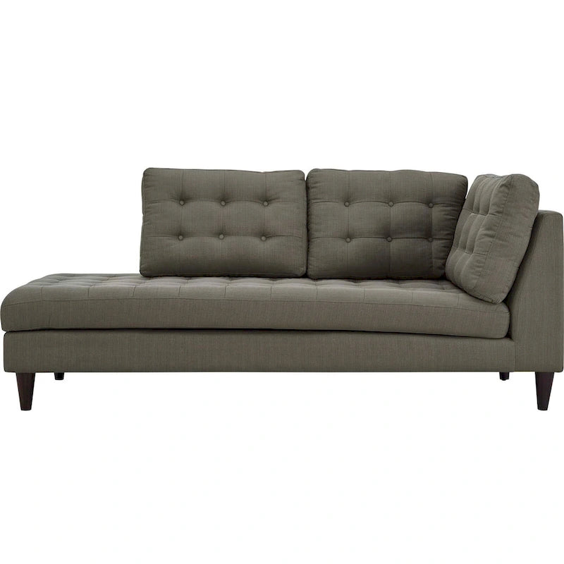 Chaise longue rembourrée en tissu Impératrice