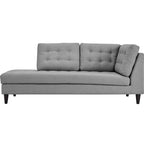 Chaise longue rembourrée en tissu Impératrice