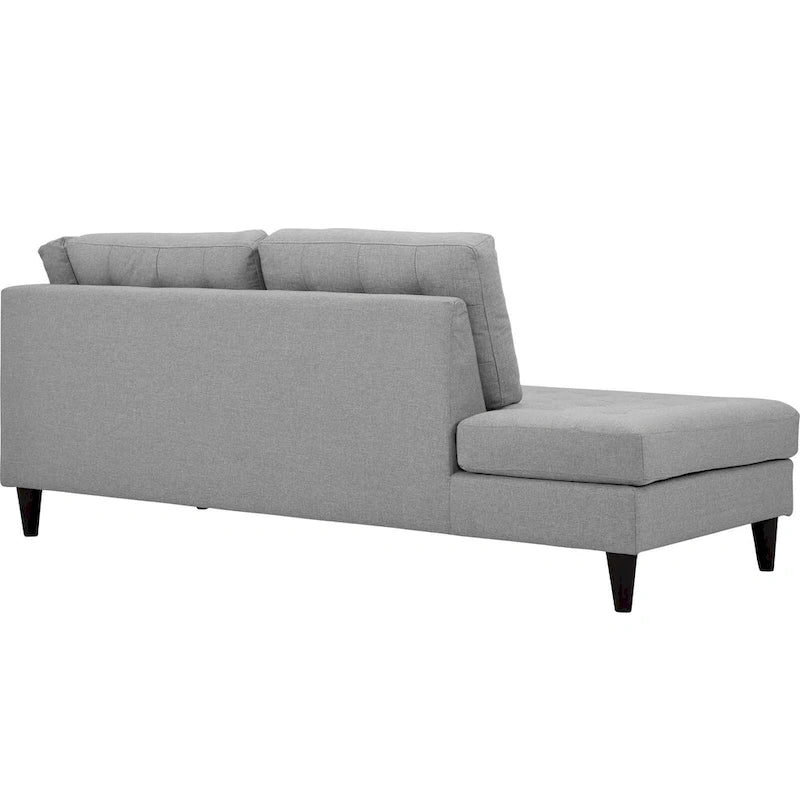 Chaise longue rembourrée en tissu Impératrice