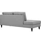 Chaise longue rembourrée en tissu Impératrice