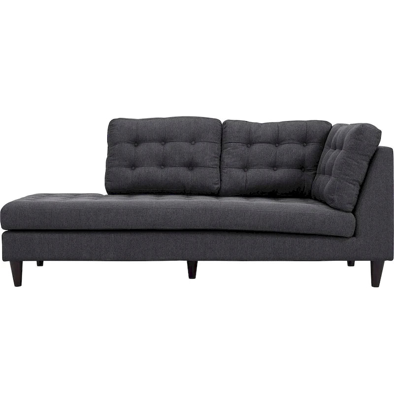 Chaise longue rembourrée en tissu Impératrice