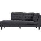 Chaise longue rembourrée en tissu Impératrice
