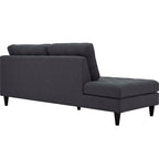 Chaise longue rembourrée en tissu Impératrice