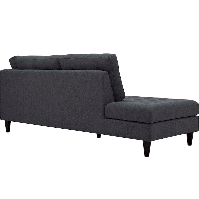 Chaise longue rembourrée en tissu Impératrice