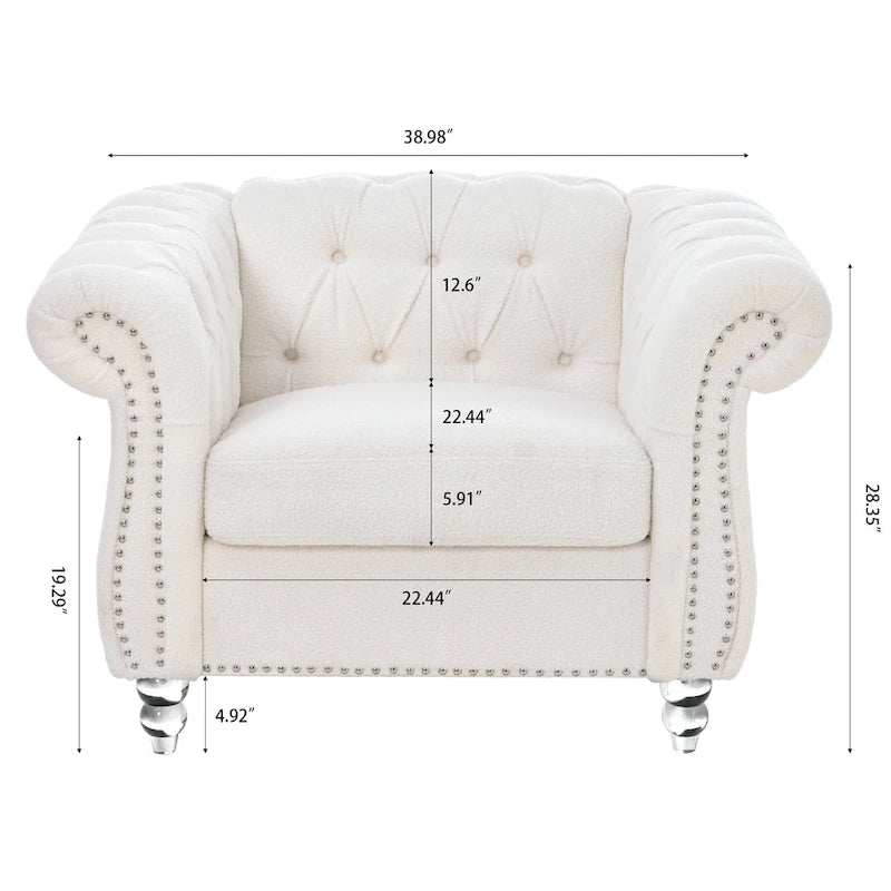 Fauteuil classique confortable à 1 place pour le salon