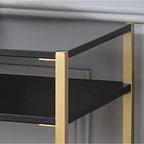Console 3 étagères en acier Glam 48 pouces
