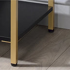 Console 3 étagères en acier Glam 48 pouces