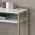 Console 3 étagères en acier Glam 48 pouces