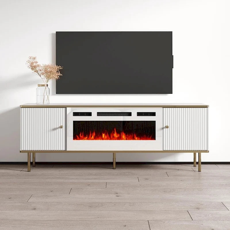 Meuble TV avec cheminée électrique 63