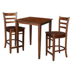 Table à hauteur de comptoir 30 x 30 avec 2 tabourets - Ensemble 3 pièces