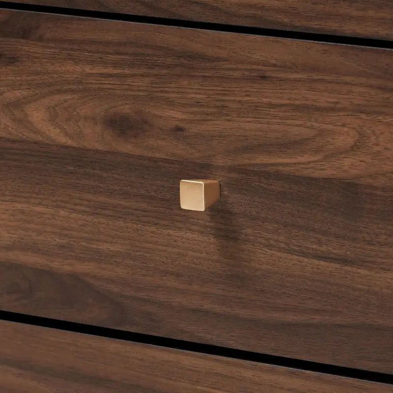 Commode en bois à 8 tiroirs et piètement en métal, style moderne et contemporain