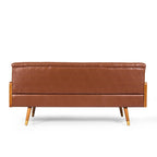 Canapé tufté Mid-century Barnard avec coussins décoratifs