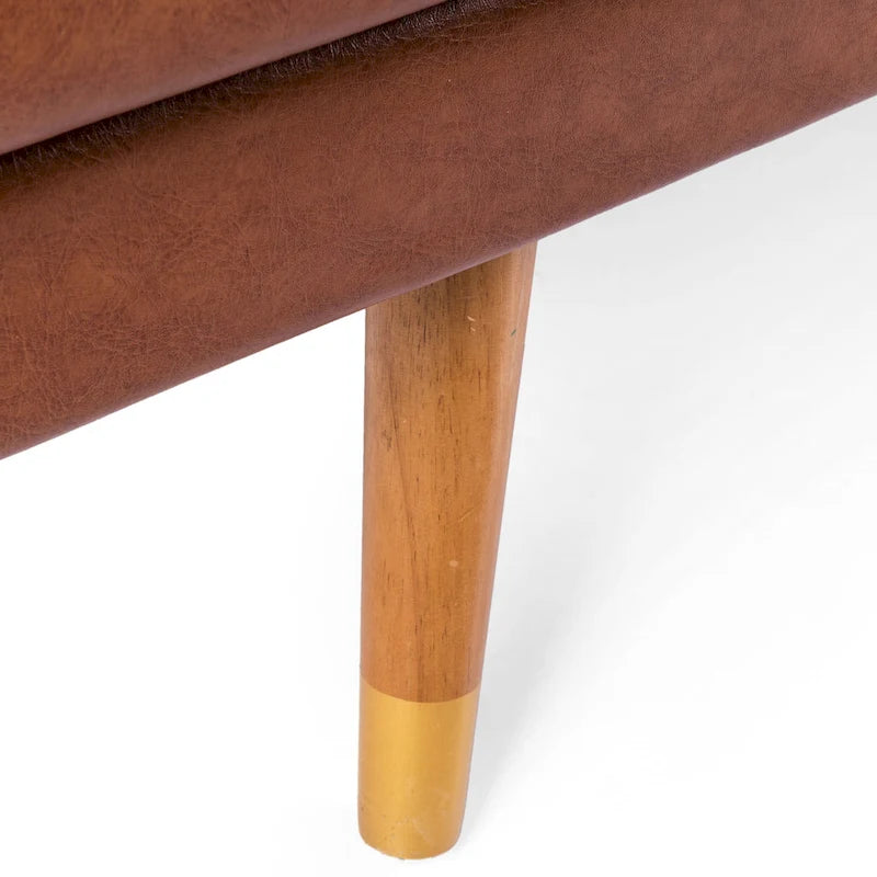 Canapé tufté Mid-century Barnard avec coussins décoratifs