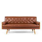Canapé tufté Mid-century Barnard avec coussins décoratifs