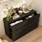 Commode double blanche à 6 tiroirs de qualité supérieure de 150 cm de long