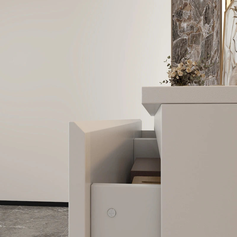 Commode double blanche à 6 tiroirs de qualité supérieure de 150 cm de long