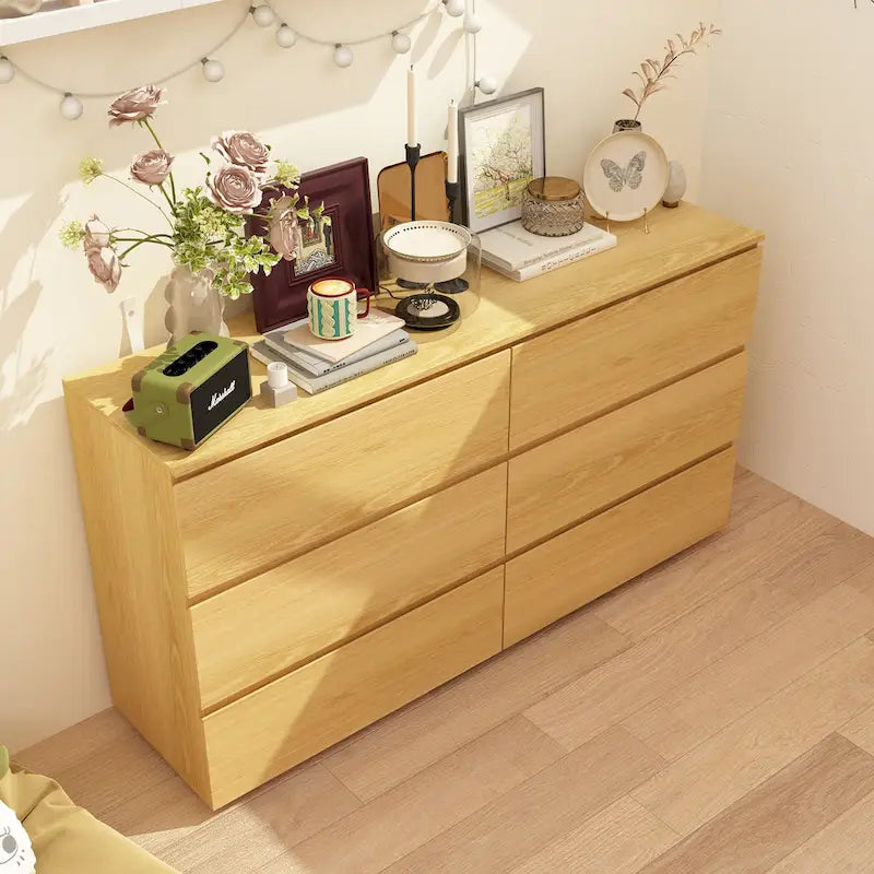 Commode double blanche à 6 tiroirs de qualité supérieure de 150 cm de long