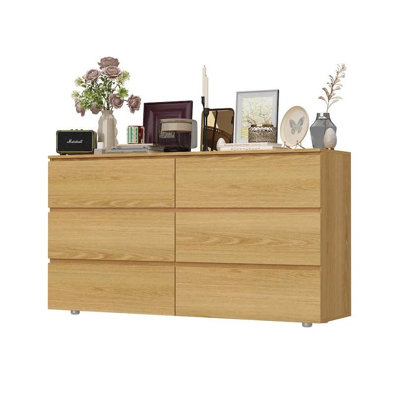 Commode double blanche à 6 tiroirs de qualité supérieure de 150 cm de long