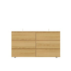 Commode double blanche à 6 tiroirs de qualité supérieure de 150 cm de long