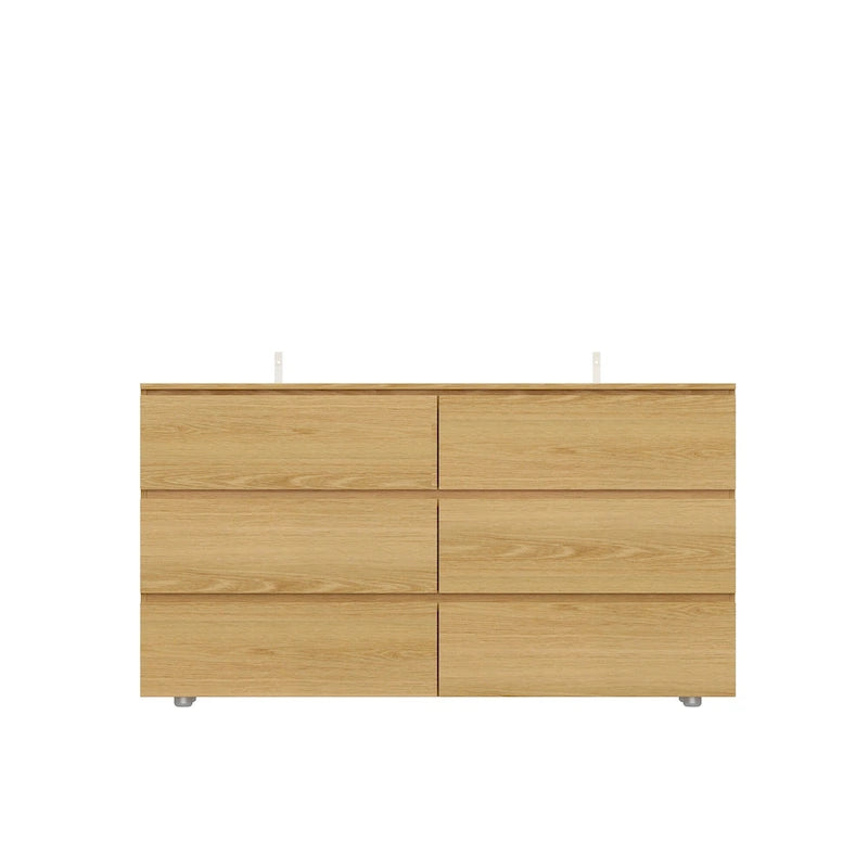 Commode double blanche à 6 tiroirs de qualité supérieure de 150 cm de long