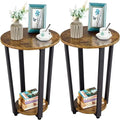 Tables d'appoint pour salon, lot de 2 - 19,7P x 19,7L x 22,2H
