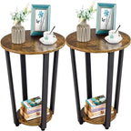 Tables d'appoint pour salon, lot de 2 - 19,7P x 19,7L x 22,2H