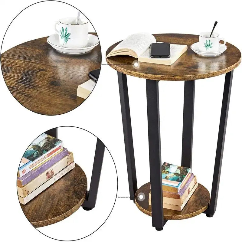 Tables d'appoint pour salon, lot de 2 - 19,7P x 19,7L x 22,2H