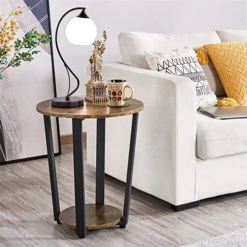 Tables d'appoint pour salon, lot de 2 - 19,7P x 19,7L x 22,2H