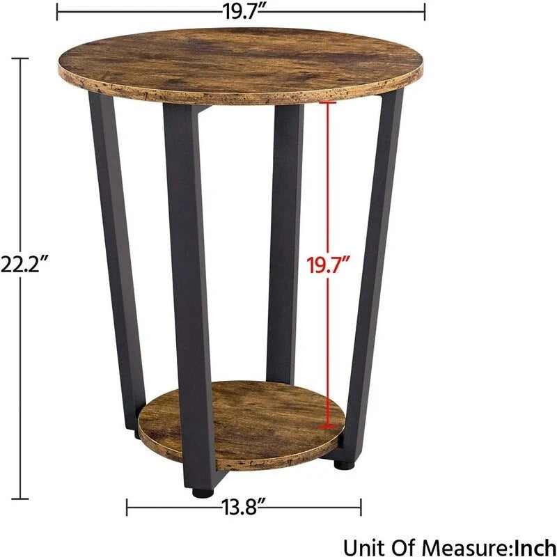 Tables d'appoint pour salon, lot de 2 - 19,7P x 19,7L x 22,2H