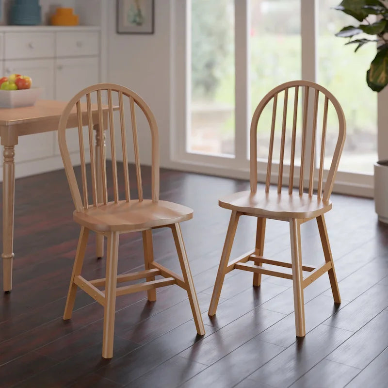 Lot de 2 chaises, naturel