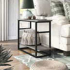 Table d'appoint longue Urban Oak de 81 cm avec étagère inférieure