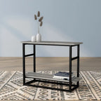 Table d'appoint longue Urban Oak de 81 cm avec étagère inférieure