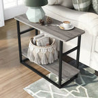 Table d'appoint longue Urban Oak de 81 cm avec étagère inférieure