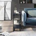 Table d'appoint longue Urban Oak de 81 cm avec étagère inférieure