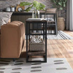 Table d'appoint longue Urban Oak de 81 cm avec étagère inférieure