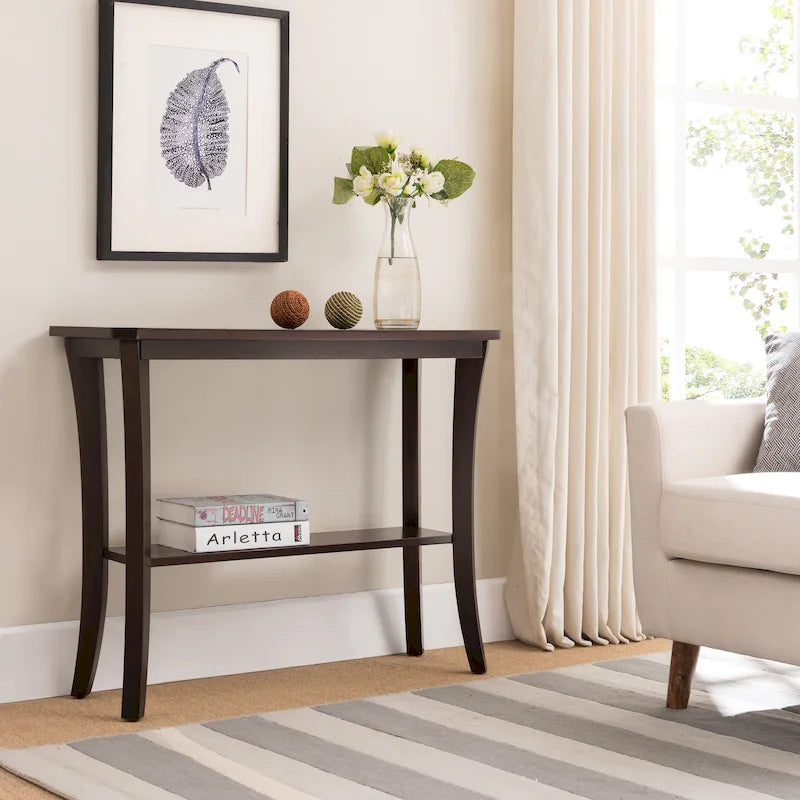 Meuble console d'entrée avec étagère