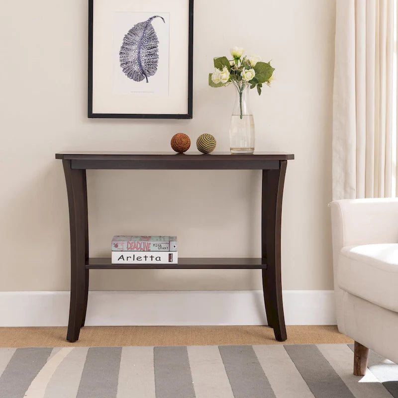 Meuble console d'entrée avec étagère
