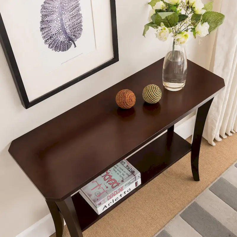 Meuble console d'entrée avec étagère
