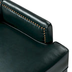Fauteuil ergonomique moderne du milieu du siècle en cuir végétalien avec dossier ailé, lot de 2