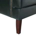 Fauteuil ergonomique moderne du milieu du siècle en cuir végétalien avec dossier ailé, lot de 2
