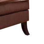 Fauteuil ergonomique moderne du milieu du siècle en cuir végétalien avec dossier ailé, lot de 2