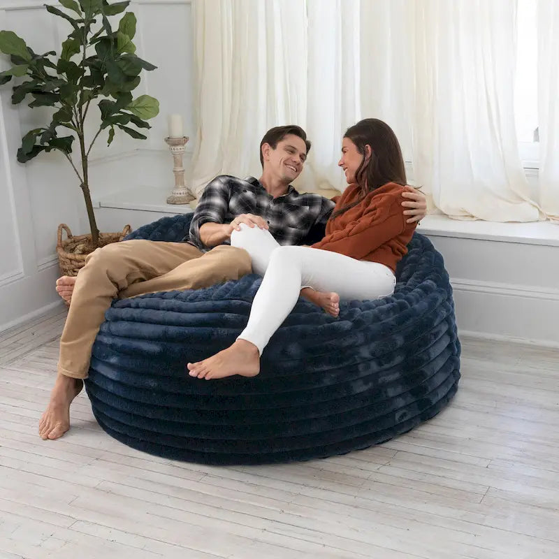 Pouf géant de 5 pieds avec housse amovible pour adultes