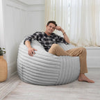 Pouf géant de 5 pieds avec housse amovible pour adultes